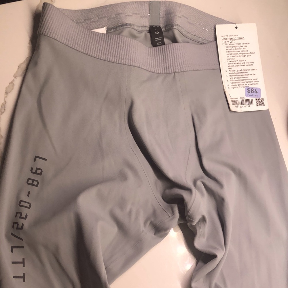 Lululemon Men’s License to Train Tight 21” NWT